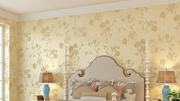 Wallpaper kamar tidur bunga